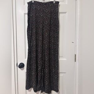 Free People Black and Red Wide Leg Pants